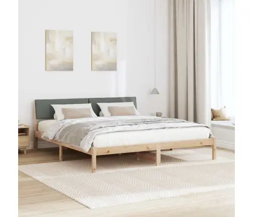 Lovos Rėmas Ruda Ir Tamsiai Pilka 180 X 200 Cm Pušies Masyvas
