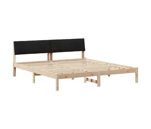 Gultas Rāmis Brūna Un Melna 180 X 200 Cm Priedes Masīvkoks Vidaxl