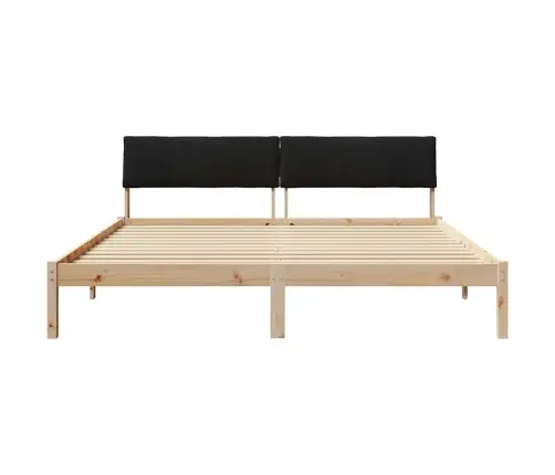 Gultas Rāmis Brūna Un Melna 180 X 200 Cm Priedes Masīvkoks Vidaxl