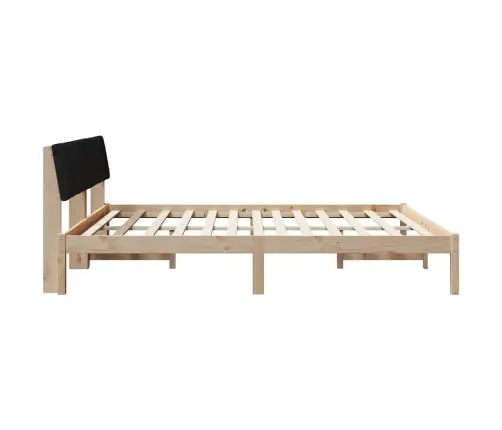 Gultas Rāmis Brūna Un Melna 180 X 200 Cm Priedes Masīvkoks Vidaxl