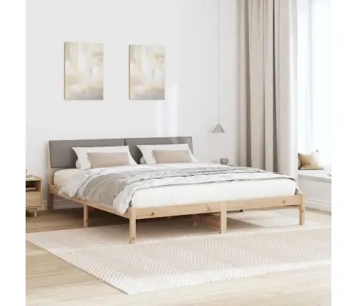 Lovos Rėmas Ruda Ir Taupe 180 X 200 Cm Pušies Masyvas