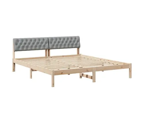 Lovos Rėmas Ruda Ir Šviesiai Pilka 180 X 200 Cm Pušies Masyvas
