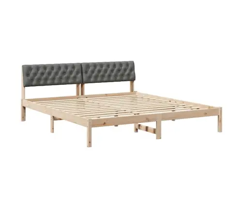 Beti Raam Peaga Pruun Ja Tumehall 180 X 200 Cm Männipuit