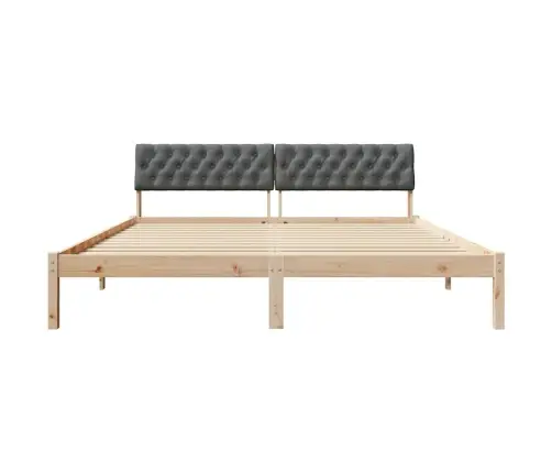 Beti Raam Peaga Pruun Ja Tumehall 180 X 200 Cm Männipuit