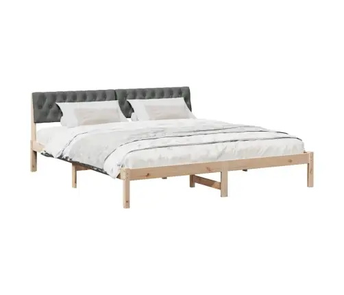 Beti Raam Peaga Pruun Ja Tumehall 180 X 200 Cm Männipuit