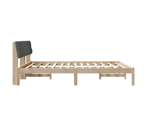 Beti Raam Peaga Pruun Ja Tumehall 180 X 200 Cm Männipuit