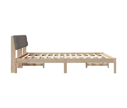 Gultas Rāmis Braun Un Taupe 180 X 200 Cm Priedes Masīvkoks Vidaxl