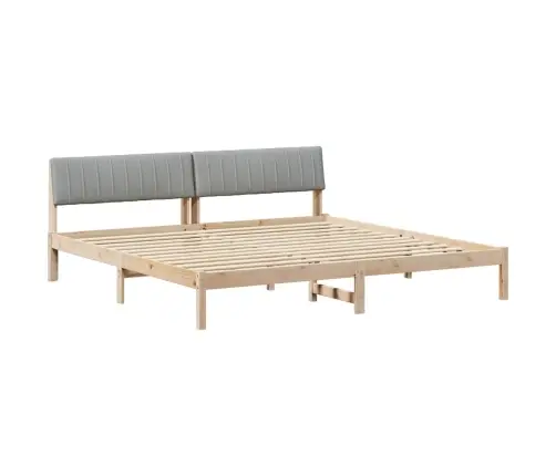 Lovos Rėmas Ruda Ir Šviesiai Pilka 200 X 200 Cm Pušies Masyvas