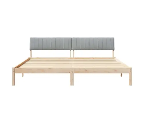 Lovos Rėmas Ruda Ir Šviesiai Pilka 200 X 200 Cm Pušies Masyvas