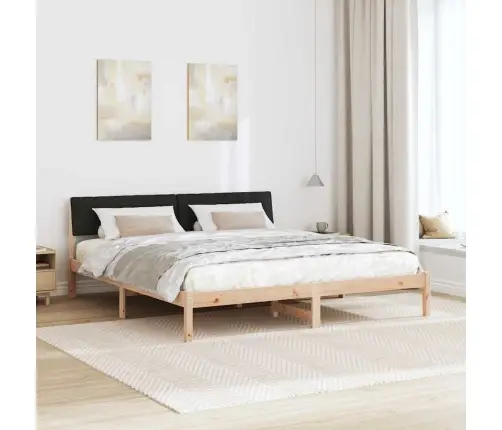 Lovos Rėmas Ruda Ir Juoda 180 X 200 Cm Pušies Masyvas