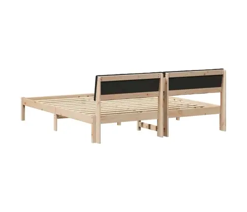 Lovos Rėmas Ruda Ir Juoda 180 X 200 Cm Pušies Masyvas