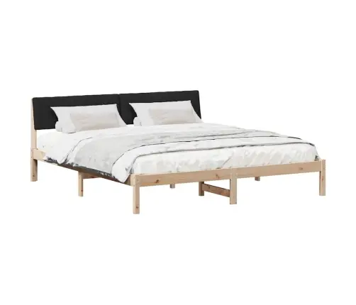 Lovos Rėmas Ruda Ir Juoda 180 X 200 Cm Pušies Masyvas
