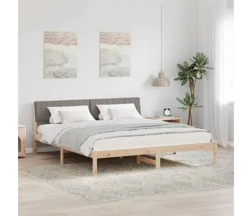 Lovos Rėmas Ruda Ir Taupe 180 X 200 Cm Pušies Masyvas