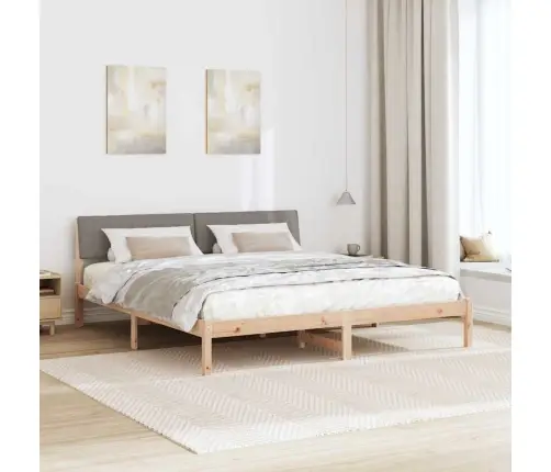 Lovos Rėmas Ruda Ir Taupe 180 X 200 Cm Pušies Masyvas