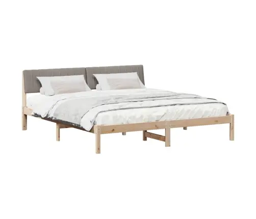 Lovos Rėmas Ruda Ir Taupe 180 X 200 Cm Pušies Masyvas