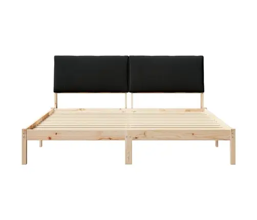 Lovos Rėmas Ruda Ir Juoda 200 X 200 Cm Pušies Masyvas