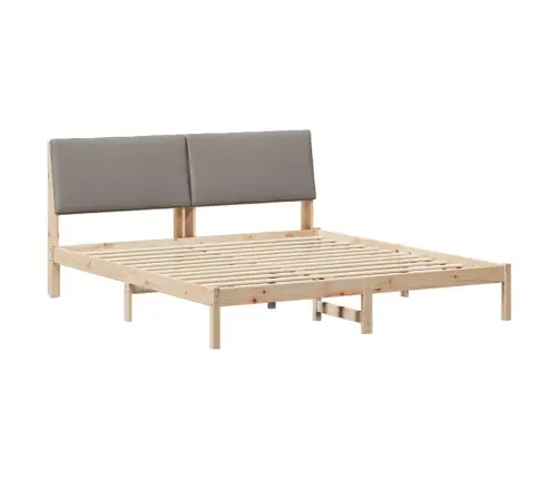 Lovos Rėmas Ruda Ir Taupe 200 X 200 Cm Pušies Masyvas