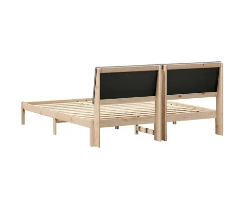 Lovos Rėmas Ruda Ir Taupe 200 X 200 Cm Pušies Masyvas