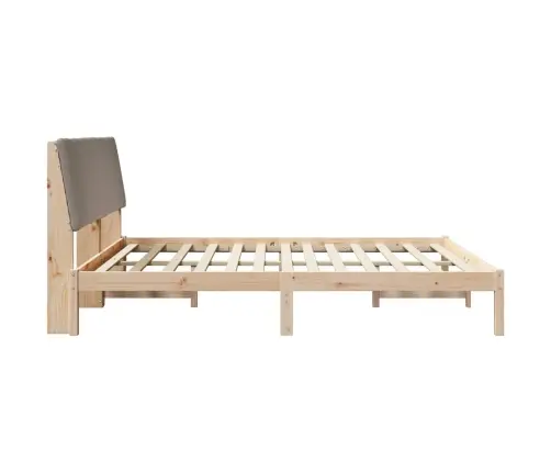 Lovos Rėmas Ruda Ir Taupe 200 X 200 Cm Pušies Masyvas