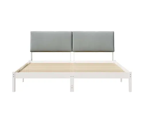 Beti Raam Peaga Valge Ja Helehall 200 X 200 Cm Männipuit