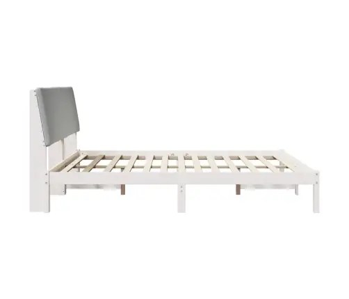 Beti Raam Peaga Valge Ja Helehall 200 X 200 Cm Männipuit