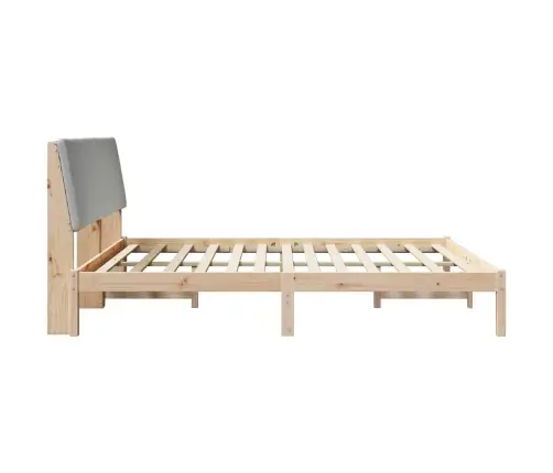 Lovos Rėmas Ruda Ir Šviesiai Pilka 180 X 200 Cm Pušies Masyvas