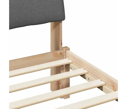 Beti Raam Peaga Pruun Ja Tumehall 180 X 200 Cm Männipuit