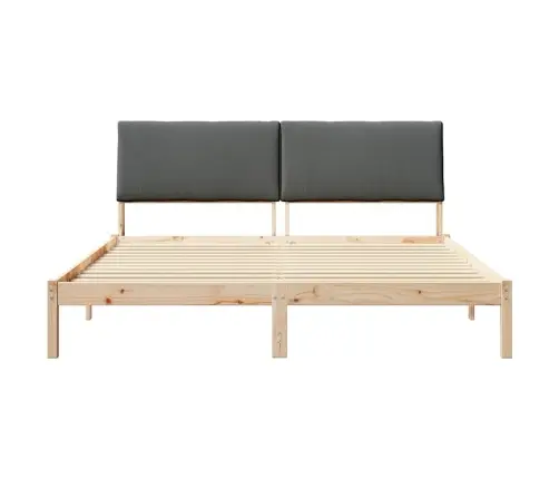 Beti Raam Peaga Pruun Ja Tumehall 180 X 200 Cm Männipuit