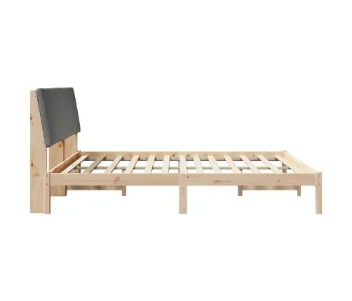 Beti Raam Peaga Pruun Ja Tumehall 180 X 200 Cm Männipuit