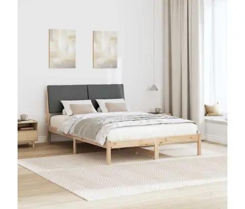 Lovos Rėmas Ruda Ir Tamsiai Pilka 160 X 200 Cm Pušies Masyvas