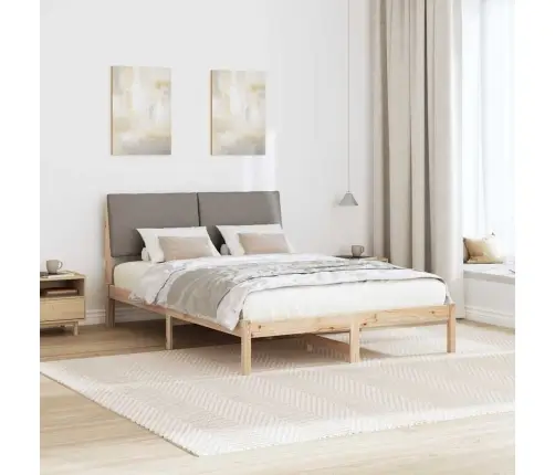 Beti Raam Peaga Pruun Ja Taupe 160 X 200 Cm Männipuit