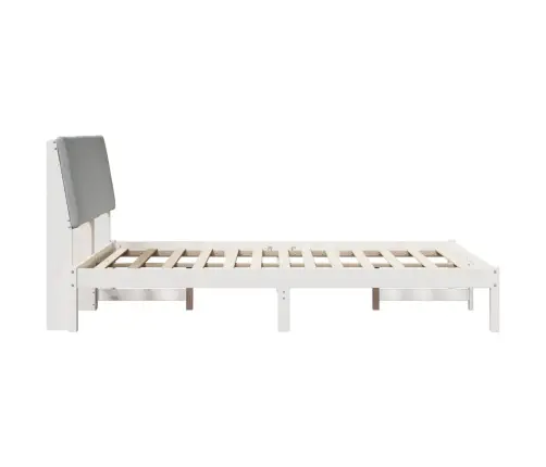 Beti Raam Peaga Valge Ja Helehall 150 X 200 Cm Männipuit