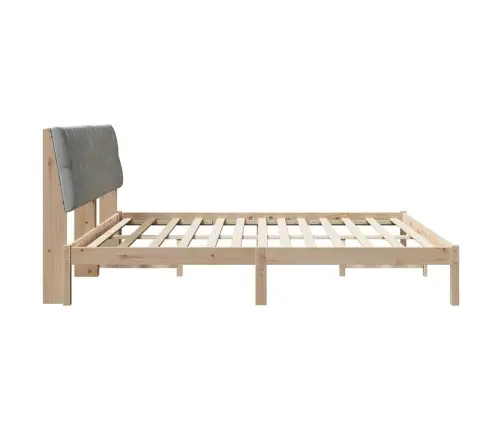 Gultas Rāmis Ar Polsterētu Galvas Balstu Brūna 200 X 200 Cm Vidaxl