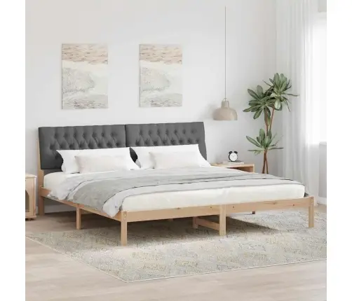 Lovo Rėmas Su Apmuštu Galvūgaliu Ruda 200 X 200 Cm