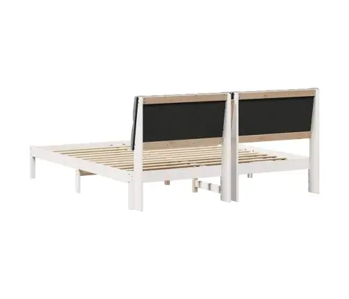 Gultas Rāmis Ar Polsterētu Galvas Balstu Balts 180 X 200 Cm Vidaxl