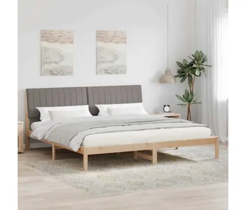 Voodi Raam Peaga Pruun 200 X 200 Cm Tahke Mänd