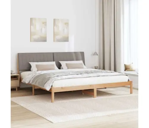 Voodi Raam Peaga Pruun 200 X 200 Cm Tahke Mänd