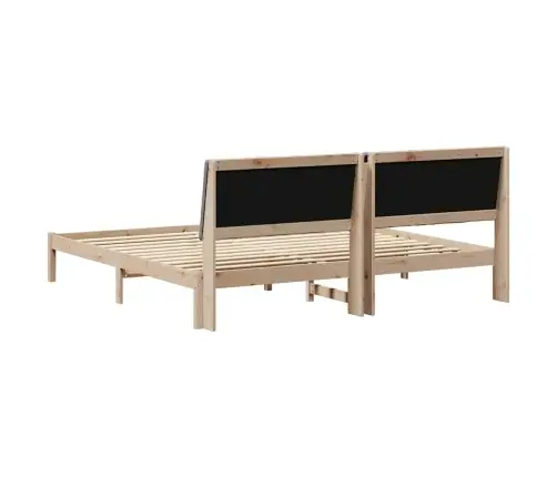 Voodi Raam Peaga Pruun 200 X 200 Cm Tahke Mänd