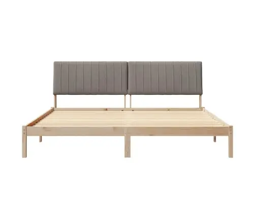 Voodi Raam Peaga Pruun 200 X 200 Cm Tahke Mänd