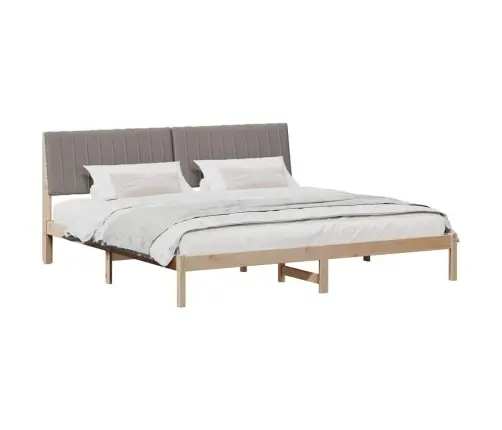 Voodi Raam Peaga Pruun 200 X 200 Cm Tahke Mänd