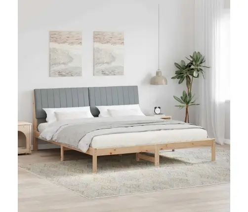 Voodi Raam Peaga Pruun 180 X 200 Cm Tahke Mänd