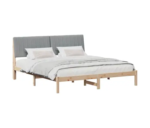 Voodi Raam Peaga Pruun 180 X 200 Cm Tahke Mänd