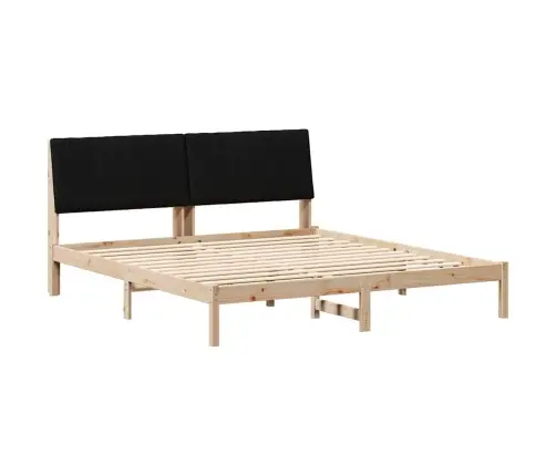 Gultas Rāmis Ar Galvas Klāju Brūna 180 X 200 Cm Audums Vidaxl