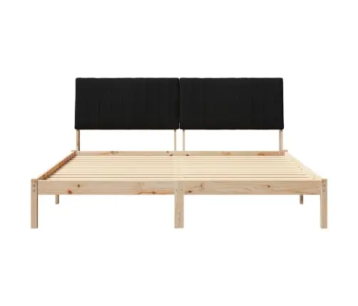 Gultas Rāmis Ar Galvas Klāju Brūna 180 X 200 Cm Audums Vidaxl