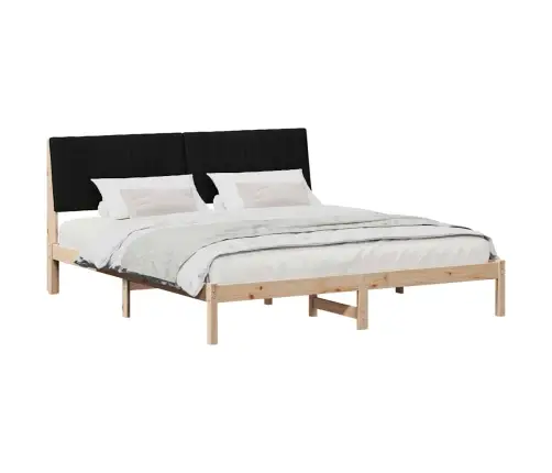 Gultas Rāmis Ar Galvas Klāju Brūna 180 X 200 Cm Audums Vidaxl