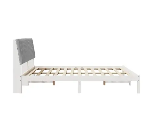 Gultas Rāmis Gaiši Pelēks 180 X 200 Cm Ciets Priedes Koks Vidaxl