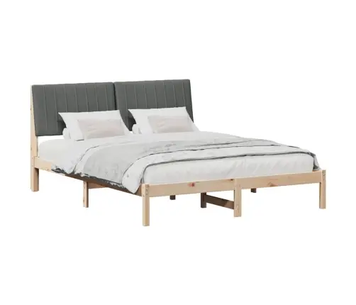 Gultas Rāmis Ar Galvas Klāju Brūna 160 X 200 Cm Audums Vidaxl