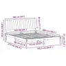 Lovos Rėmas Ruda 160 X 200 Cm Kietos Pušies Mediena