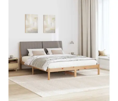 Gultas Rāmis Ar Galvas Klāju Brūna 160 X 200 Cm Audums Vidaxl