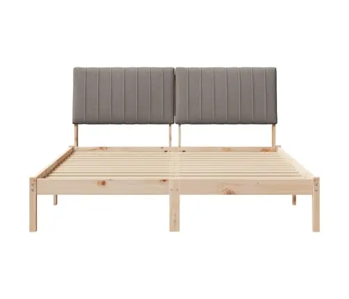 Gultas Rāmis Ar Galvas Klāju Brūna 160 X 200 Cm Audums Vidaxl